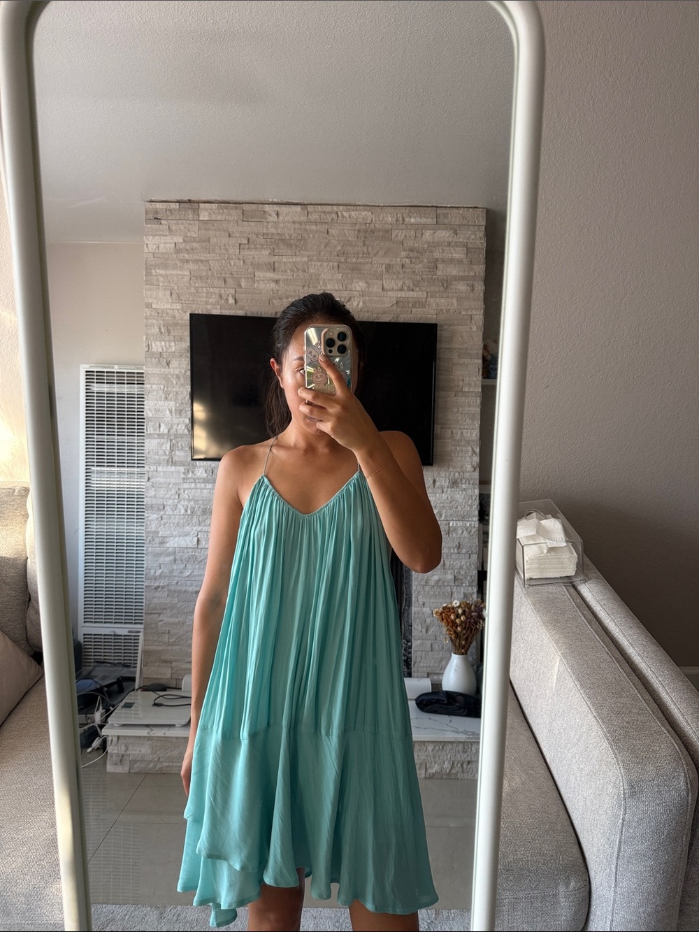 Forever 21 Teal Swing Mini Dress